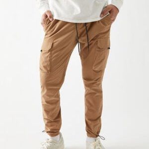 Pacsun Benton Slim Nylon Cargo Pants Tan Sz M